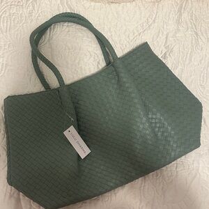 Lulu Dharma Pistachio Woven Tote Bag